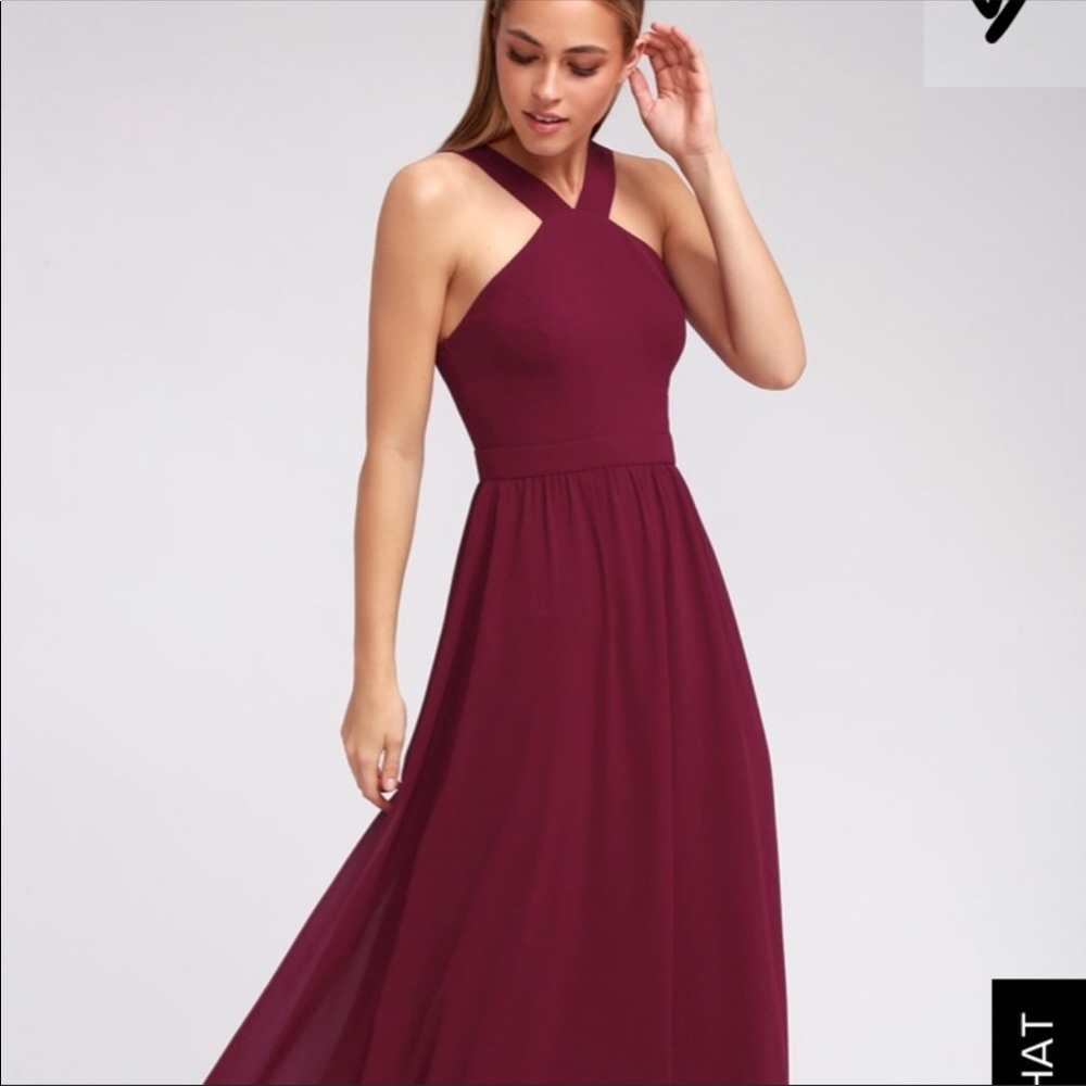Lulus burgundy maxi dress